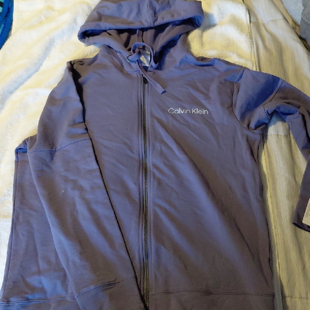 Calvin Klein Lavender Zip-Up Hoodie